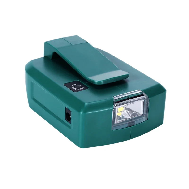 

For Black Decker Stanley 14.4V 18V Li-ion Battery Converter with 3 Modes LED Working Light Emergency Lamp Dual USB LED Adapter