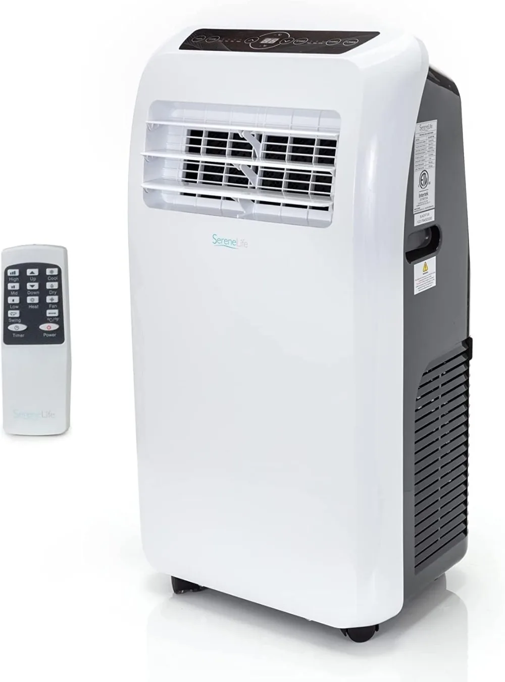 SereneLife-Climatiseur portable SLACHT108 SLPAC, 3 en 1, avec fonction aquarelle intégrée, mode ventilateur, télécommande