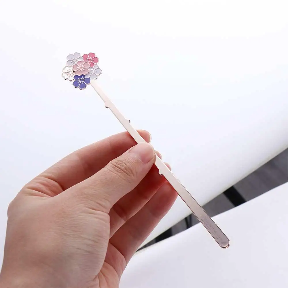 Colorful Creative Sakura School Supplies Students Page Label Book Support Bookmarks Reading Assistant