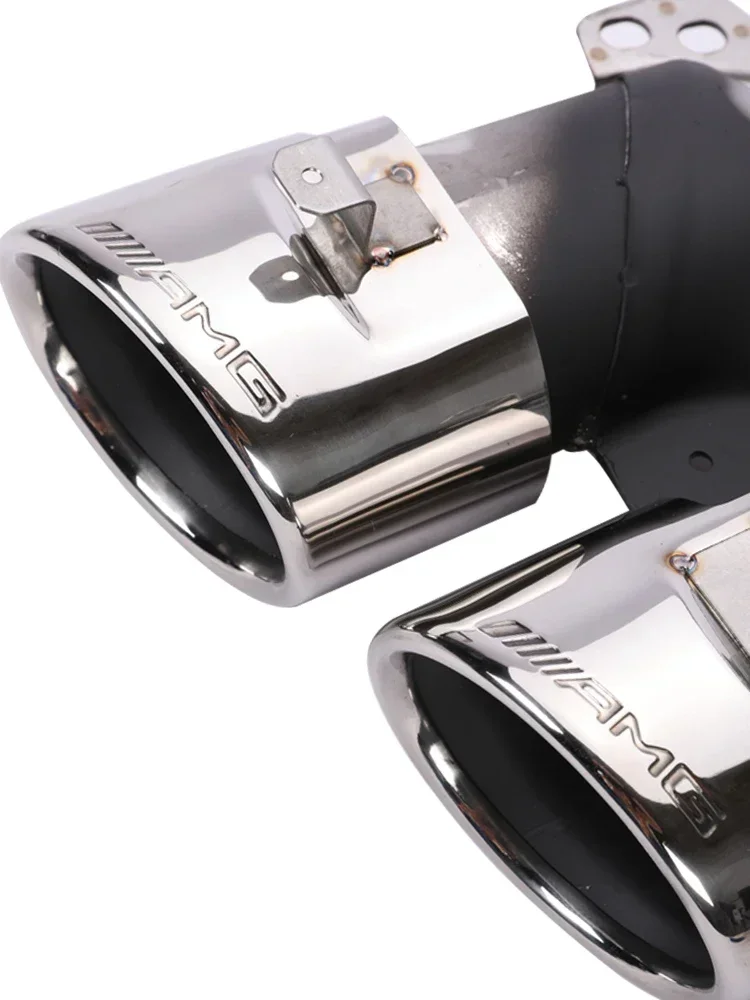 C63 C43 Style AMG Look For Mercedes Benz C Class W205 C205 S205 A205 Sedan Coupe Rear Diffuser With Exhaust Pipes 2015-2021