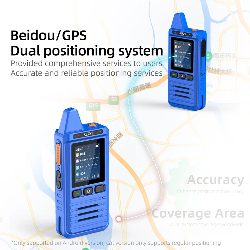 Explosion-proof Walkie Talkie for Petrochemical Industry KSUN CT90(EX) CAT.1 Android POC GLOBAL 4G Radios