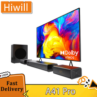 Hiwill A41 Pro 4.1 Soundbar Subwoofer Speaker Kit, Dolby Atmos, 7 Drivers, 320W Peak Power, 2 Side-Firing Tweeters