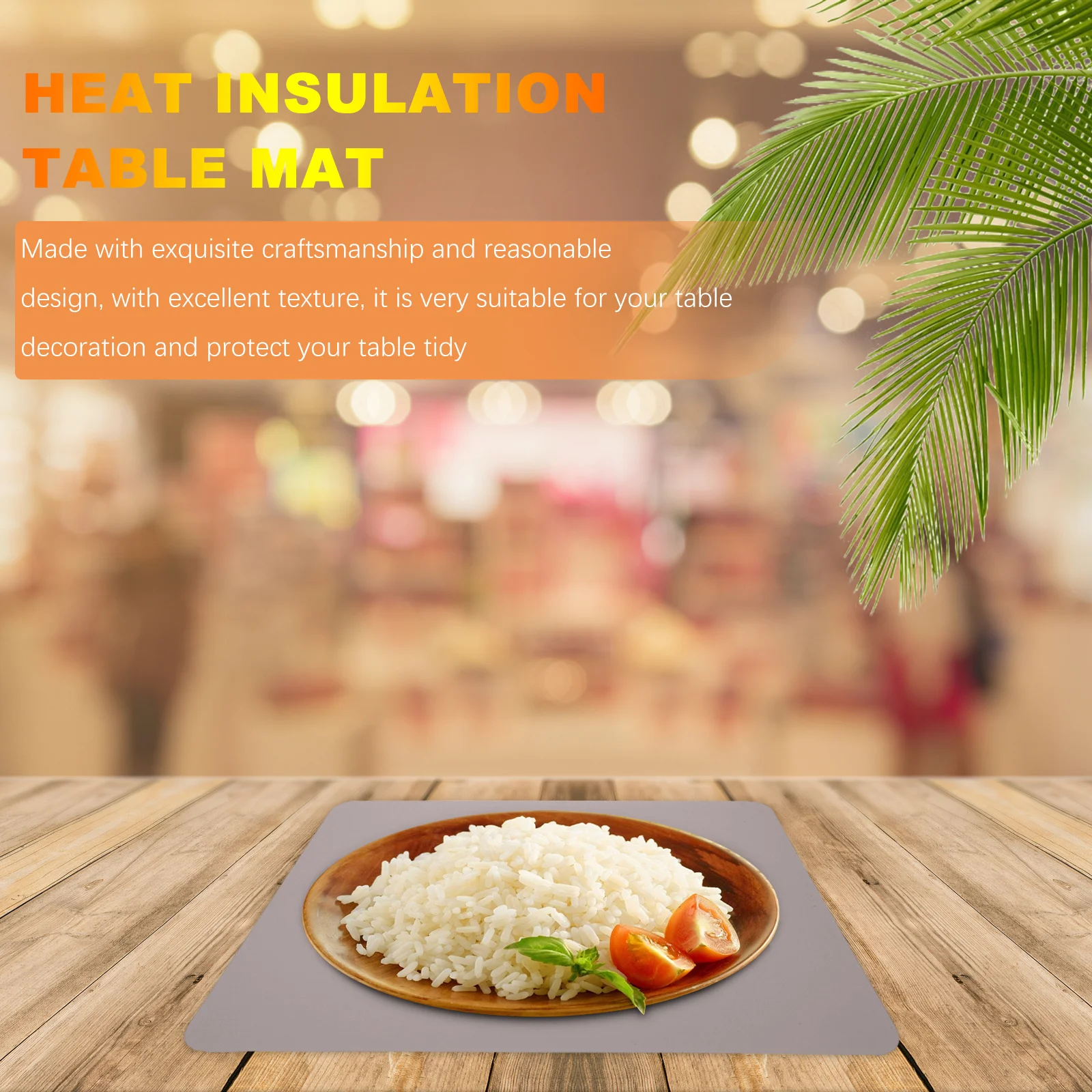 

1Pcs Heat Insulation Table Mat Silicone Anti-Skid Stable Placemat Home Party Protection Mat Table Accessory