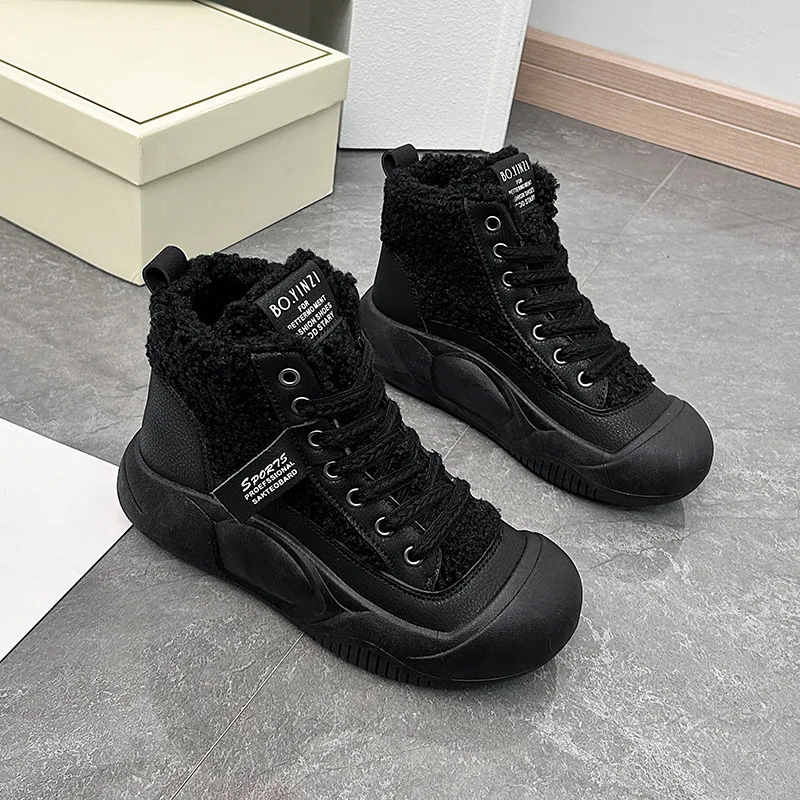 Botines cálidos de estilo Chelsea para Mujer, Botas clásicas Punk con plataforma, Invierno