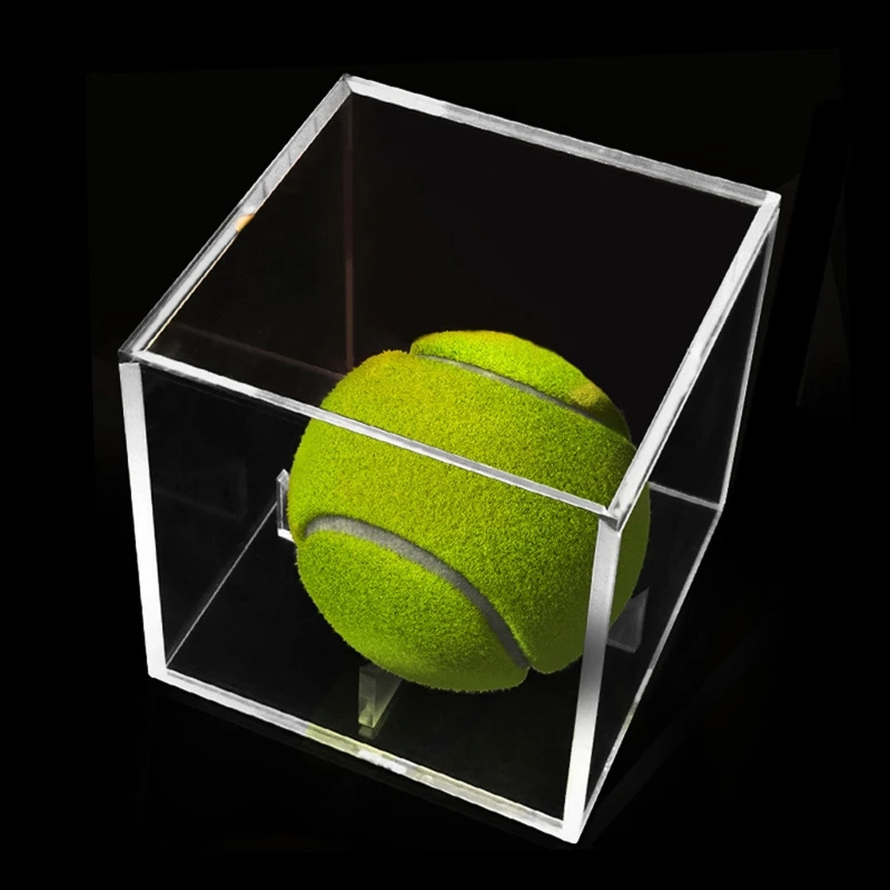 Quality Acrylic 8cm Baseball Box Display Golf Tennis Ball Transparent for Case Acrylic Cube For Souvenir Storage