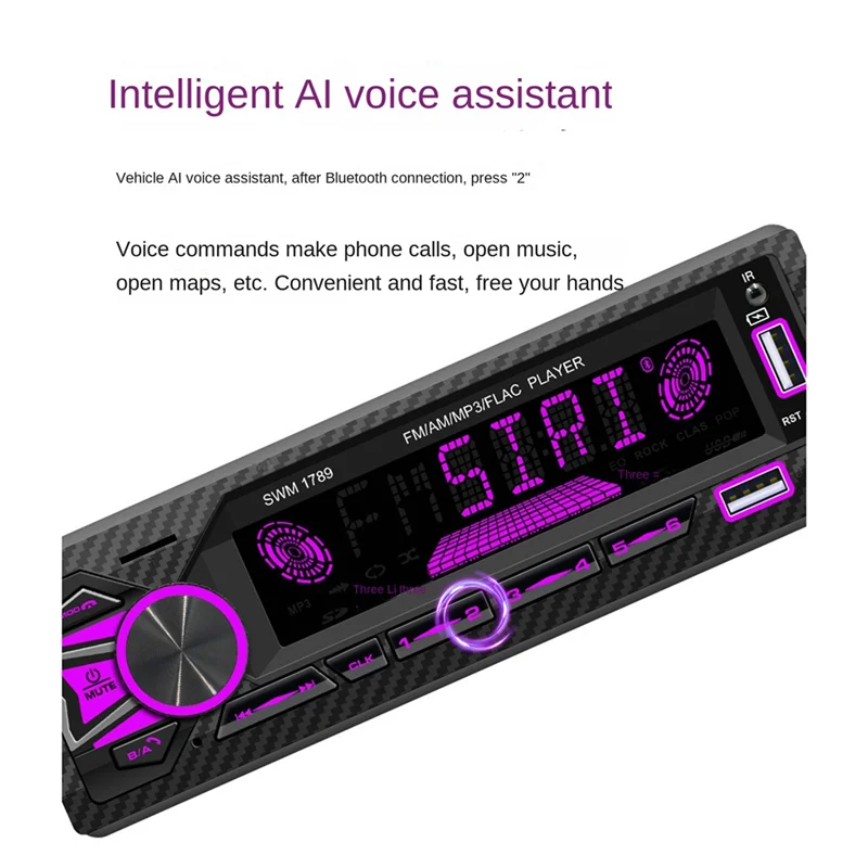 

AY14 -4-Channel 60W Bluetooth Car Radio Car MP3 Player Plastic Plug-In U Disk Car Radio For Car