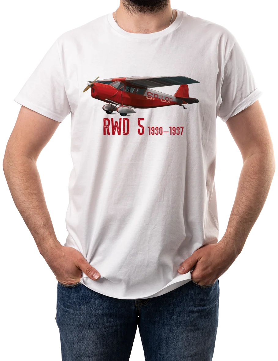 Polish RWD-5 Touring and Sports Plane T-Shirt 100% Cotton O-Neck Summer Short Sleeve Casual Mens T-shirt Size S-3XL