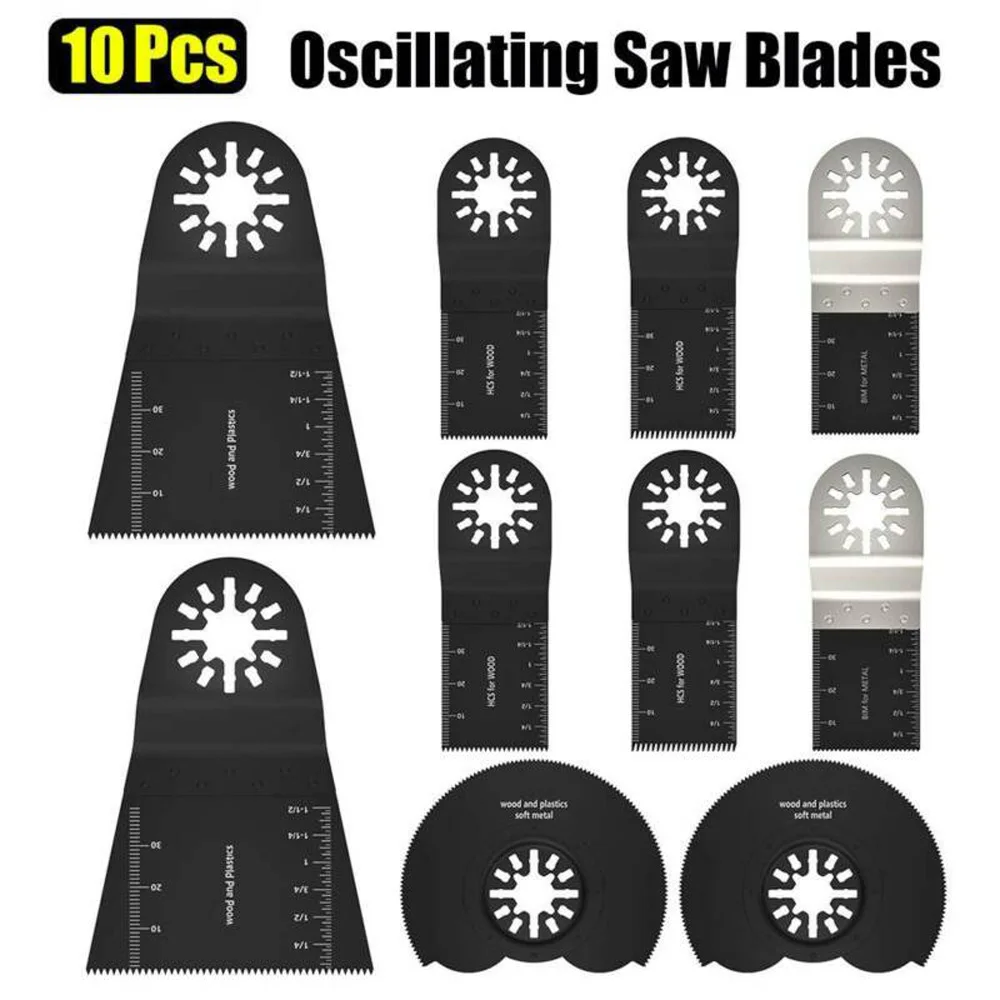 10Pcs Oscillating Multifuncational Saw Blade Cutting For Dremel Makita Dewalt Bosch Ryobi Fein Milwaukee Worx Ridgid Multimaster