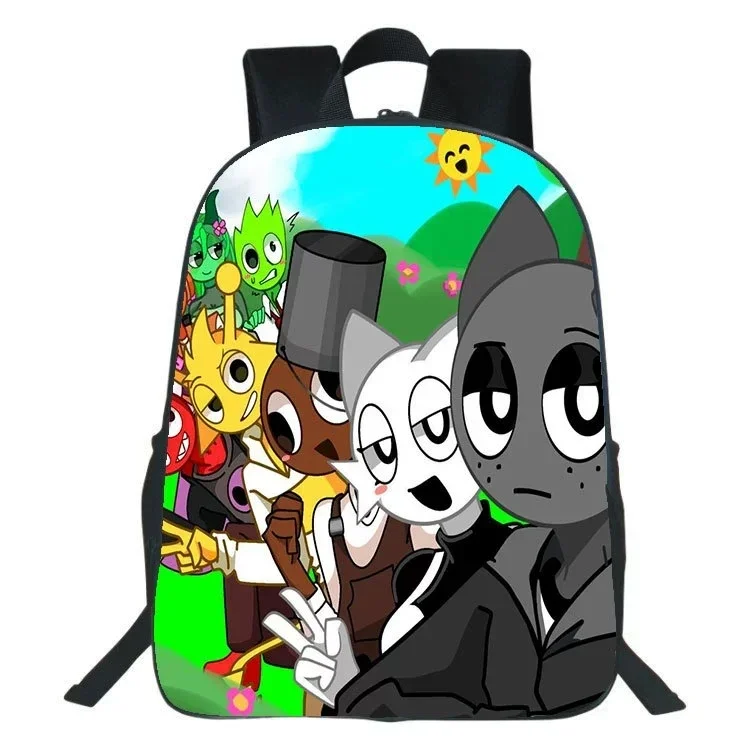 

Boys Girls Sprunki Trendy Backpack Casual Rucksack,Lightweight Travel Bag Wear Resistant Bookbag for Student