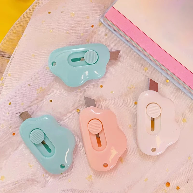 Candy Color Mini Utility Knife Kawaii Paper Cutter Portable Pocket Knife Sharp Blade Envelopes Opener Cute Korean Stationery