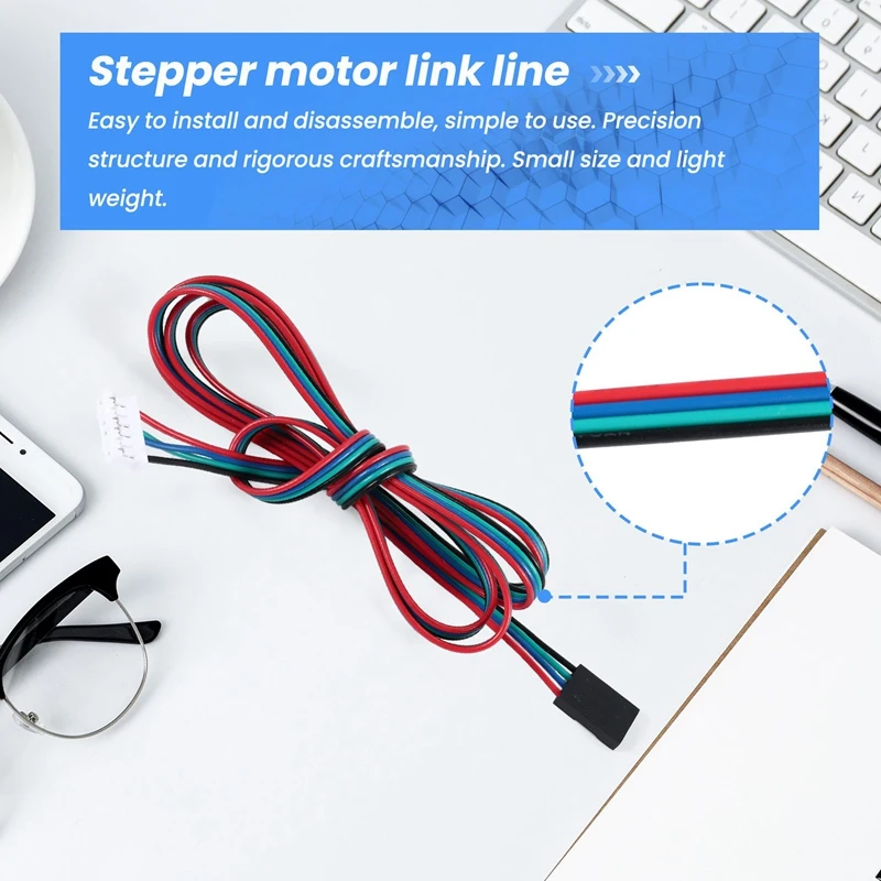 

Extended NEMA 17 Stepper Motor Cable 1M Long 4 6 Pin 3D Printer