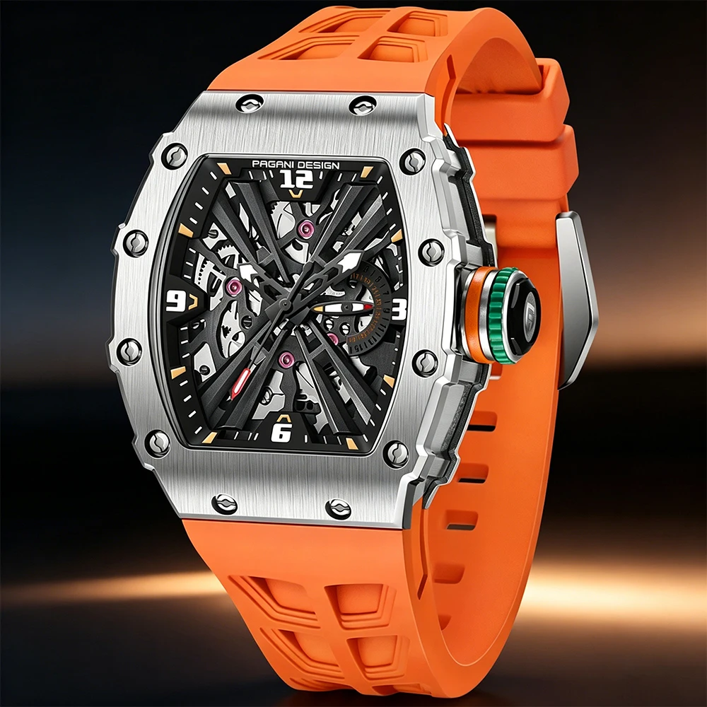 

PAGANI DESIGN New Man Quartz Watch VH65 Movement 42MM Bold Tonneau Design Sapphire Crystal Sports Waterproof Reloj Hombre