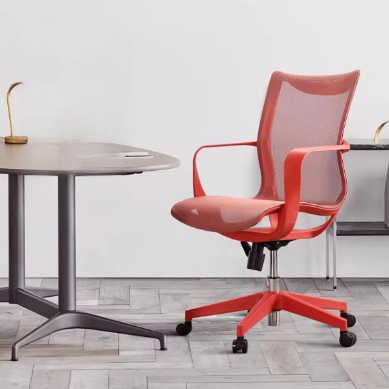 Ventilation Rolling Office Chair Wheels Armrest Swivel Computer Gaming Chairs Design Pink Silla De Escritorio Home Office