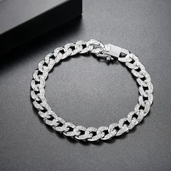 14K Gold Vintage Lab Diamond Bangle Bracelet Engagement Wedding Bracelets For Women Bridal Trendy Party Jewelry Gift