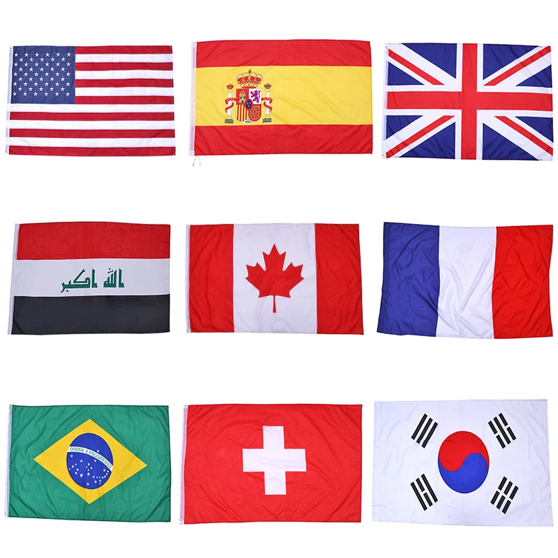 90*150cm World national flags 3*5ft No. 4 polyester flag decorative flag wholesale