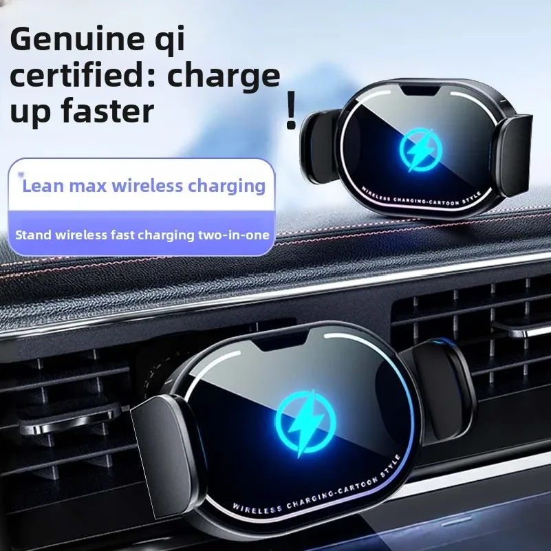 15W Qi Wireless Charger Car Phone Holder Air Vent Mount Stand For iPhone Samsung Cell Phone Support Fast Charging