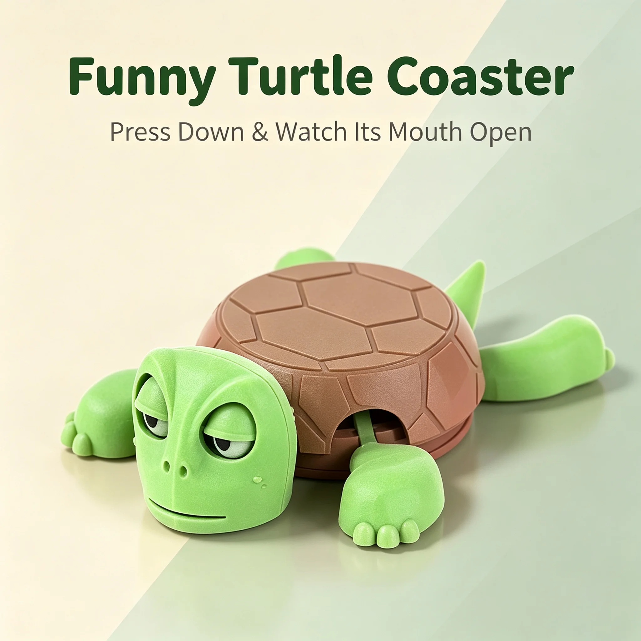 Funny Turtle Coaster Prank Toy Gravity Induction Squeeze Deformation Desktop Ornament Stress Relief Gift