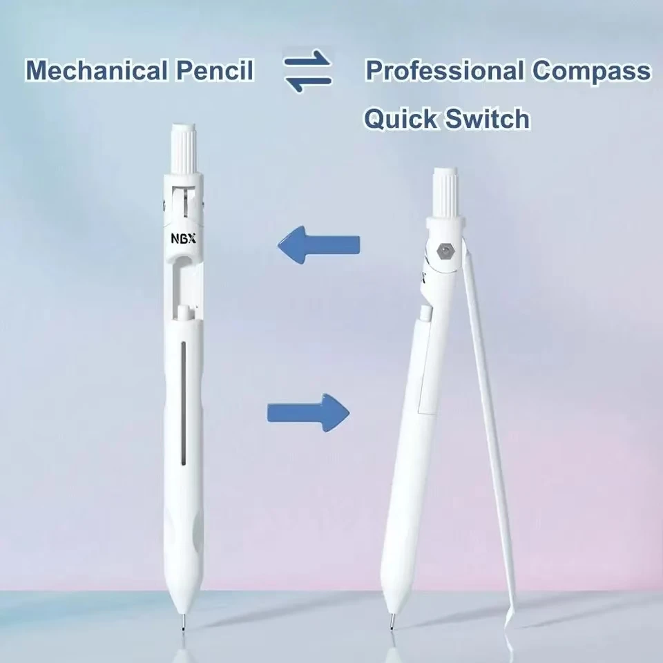 Piece of Compass Pen, Dual-purpose Tool for Drawing and Writing,Office and Study Stationery