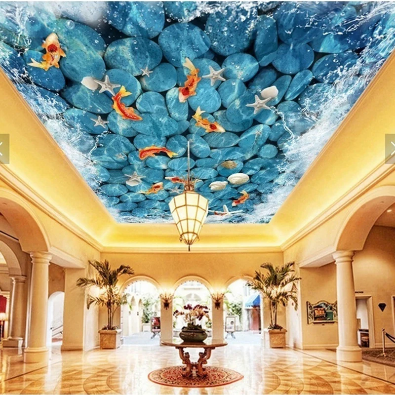 MU8308 Cartoon Wallpaper Wall Murals Custom Starry Mountains Clouds Hot Air Balloon Geometric Designs for Kids' Rooms Decor
