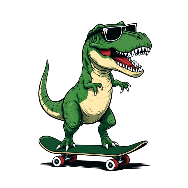

Dinosaur Skateboard Sunglasses Iron on Patches Dinosaur Skateboard Heat Transfer Sticker dtf transfers prints Iron On Transfer