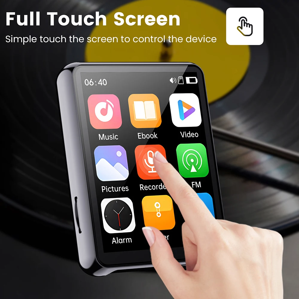 

2,4-дюймовый полноэкранный Tuch-экран Hi-Fi MP3-плеер Hi-Fi звуковой аудиоплеер с динамиком/FM-радио/запись для Walkman до 128 ГБ