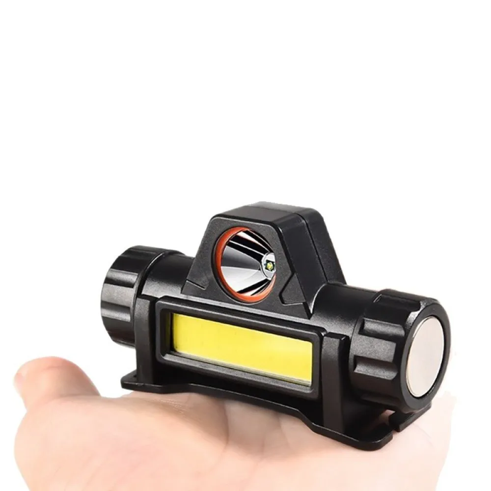 Rechargeable Dual Light Source LED Headlamp Magnetic Portable Headlight Wearable Lamp For Outdoor Camping Hiking Safety