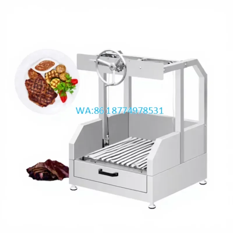 Wmwmnu Adjustable Height Stainless Steel Santa Maria Grill Brasero for Argentine Charcoal Parilla Outdoor BBQ Grill
