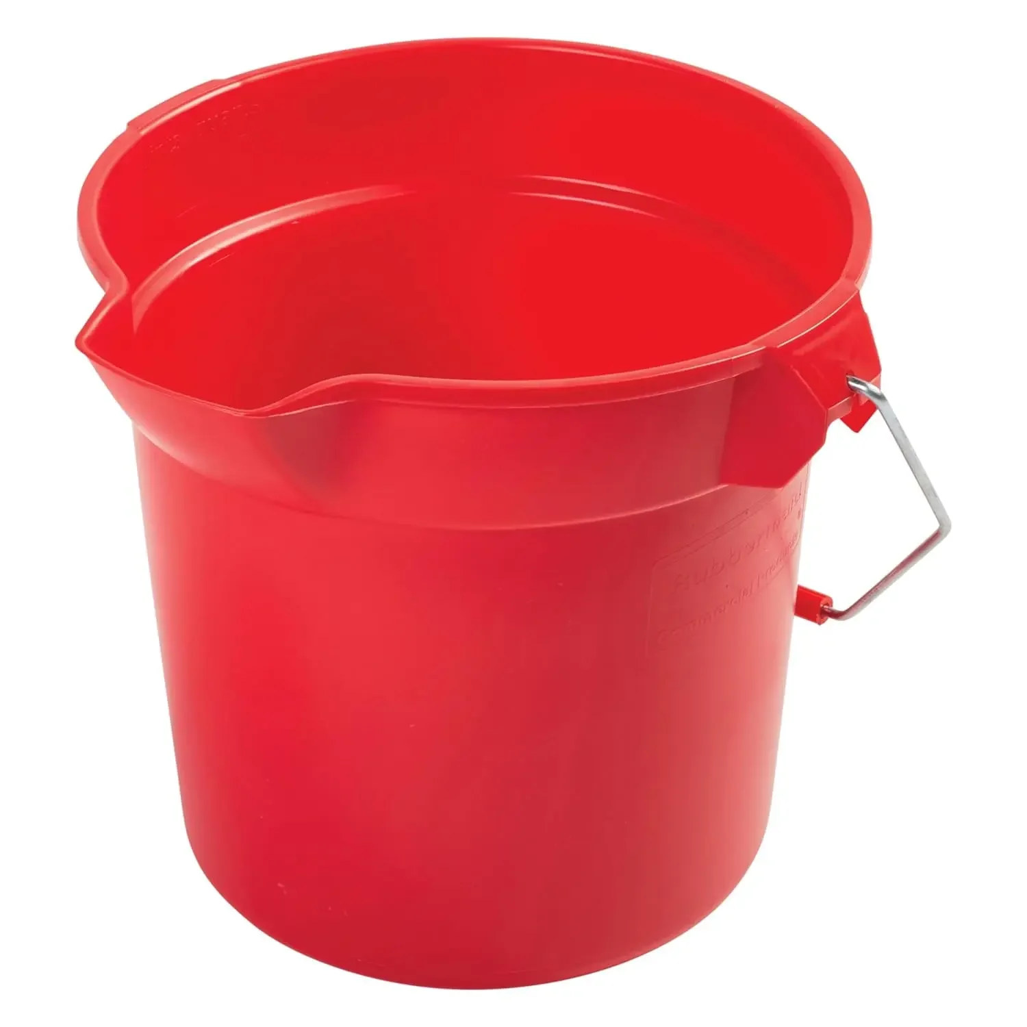 

Heavy-Duty 10-Quart Red Corrosive-Resistant Round Bucket with Handle for Cleaning and Transport