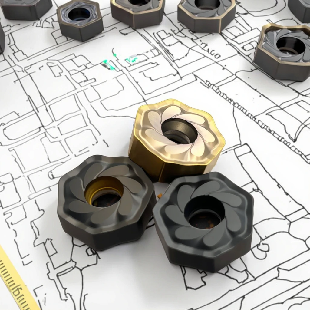 آلات الطحن باستخدام الحاسب الآلي إدراج قاطعة طحن الوجه مع دعم OEM الطلاء