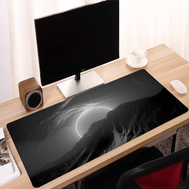 لوحة ماوس Solar Eclipse Mountain Landscape Gaming Keyboard Mat غير قابلة للانزلاق سرعة ملحقات الكمبيوتر المحمول حصيرة مكتبية كبيرة #3