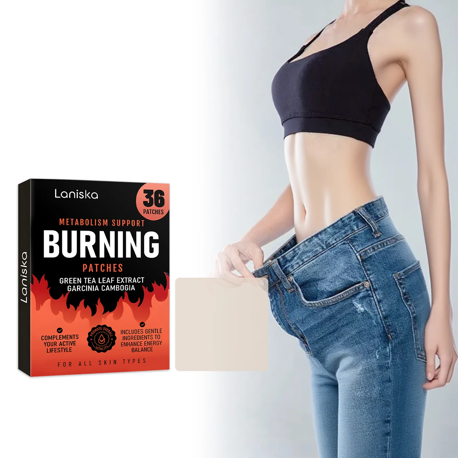 

Body Slimming Patch Daily Use Lightweight Figure Care Body Contouring Easy Application Comfortable Skin Care Patch For Women Men