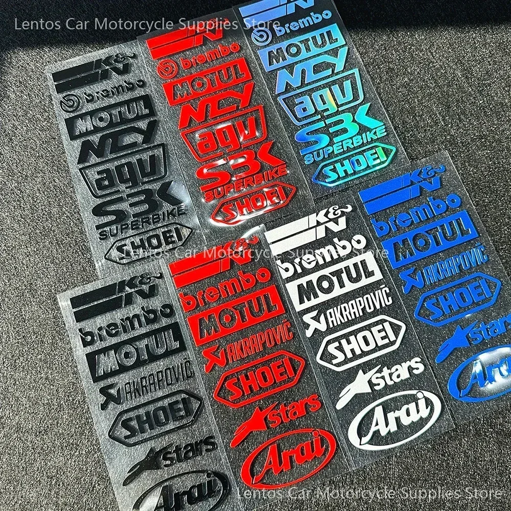 Motorcycle Car Locomotive Reflective Laser Sticker Car Styling Vinyl Decal for Arai for Motul Stickers Decoration