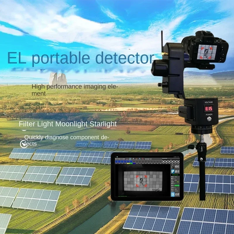Portable El Detector Photovoltaic Solar Panel Module Cracked Fragment Maintenance Photo