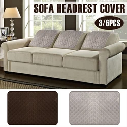 3Pcs Sofa Headrest Cover Polyester Soft Recliner Headrest Protector 57x38cm Wear Resistant Furniture Protector for Recliner Sofa