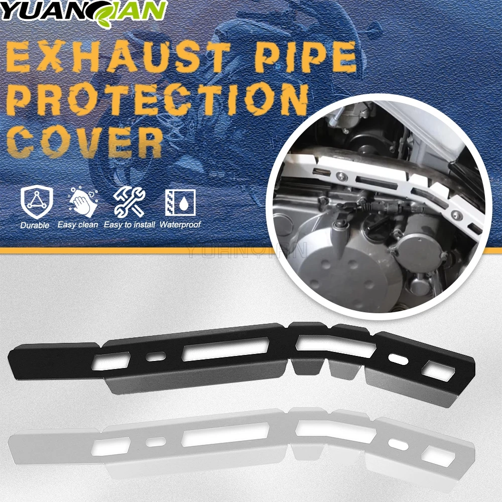 KLR650 Exhaust Heat Shield Muffler Protector Cover For Kawasaki KLR 650 2008-2021 2009 2010 2011 2012 Exhaust Header Pipe Guard
