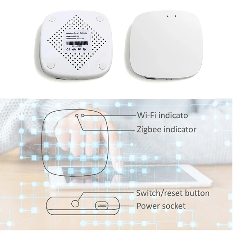 

Tuya App Remote Control Zigbee Modbus Gateway Iot Wifi Wireless 3.0 Hub Device Smart Home Automation System Zigbee Gateway