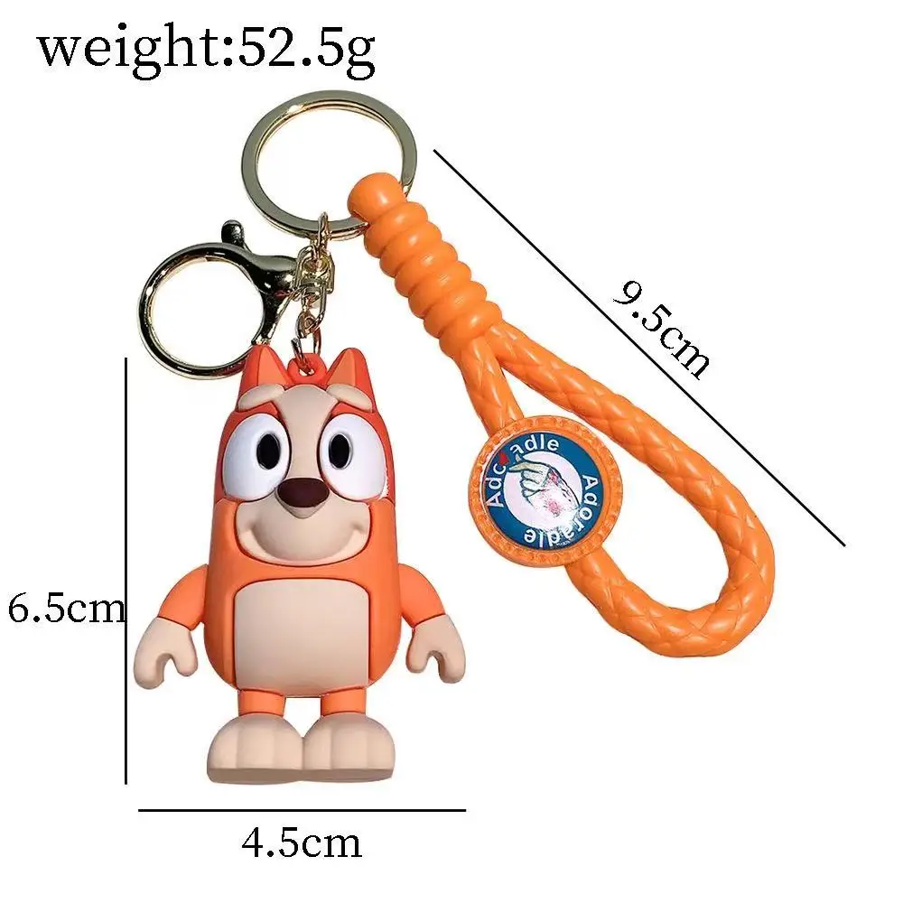 

Fashion Bluey Family Cute cartoon Key Ring Cartoon Plush Keychain Backpack Pendant Birthday Gift Bag charm