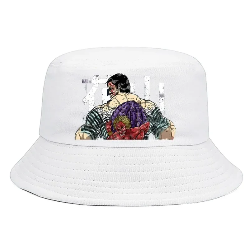 Hanayama Yakuza Otokodachi Baki Bucket Hat Summer Foldable Bucket Hat Man Women Unisex Outdoor Sunscreen Fishing Hunting Cap