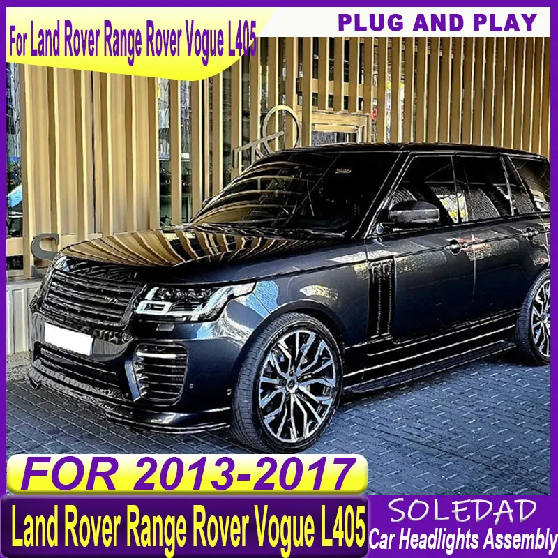 2pcs Car Full LED Headlights For Land Rover Range Rover Vogue L405 2014 2015 2016 2017 Front DRL Turn Signal Lights Assembly