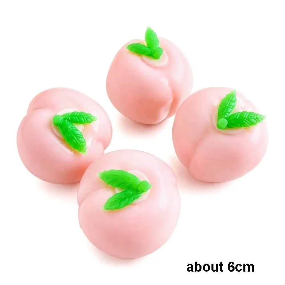 Slow Rebound Peach Stress Ball Peach Shape Handheld Slow Rising Fruit Cute Soft Texture Sensory Fruit Fidget Stress Relief