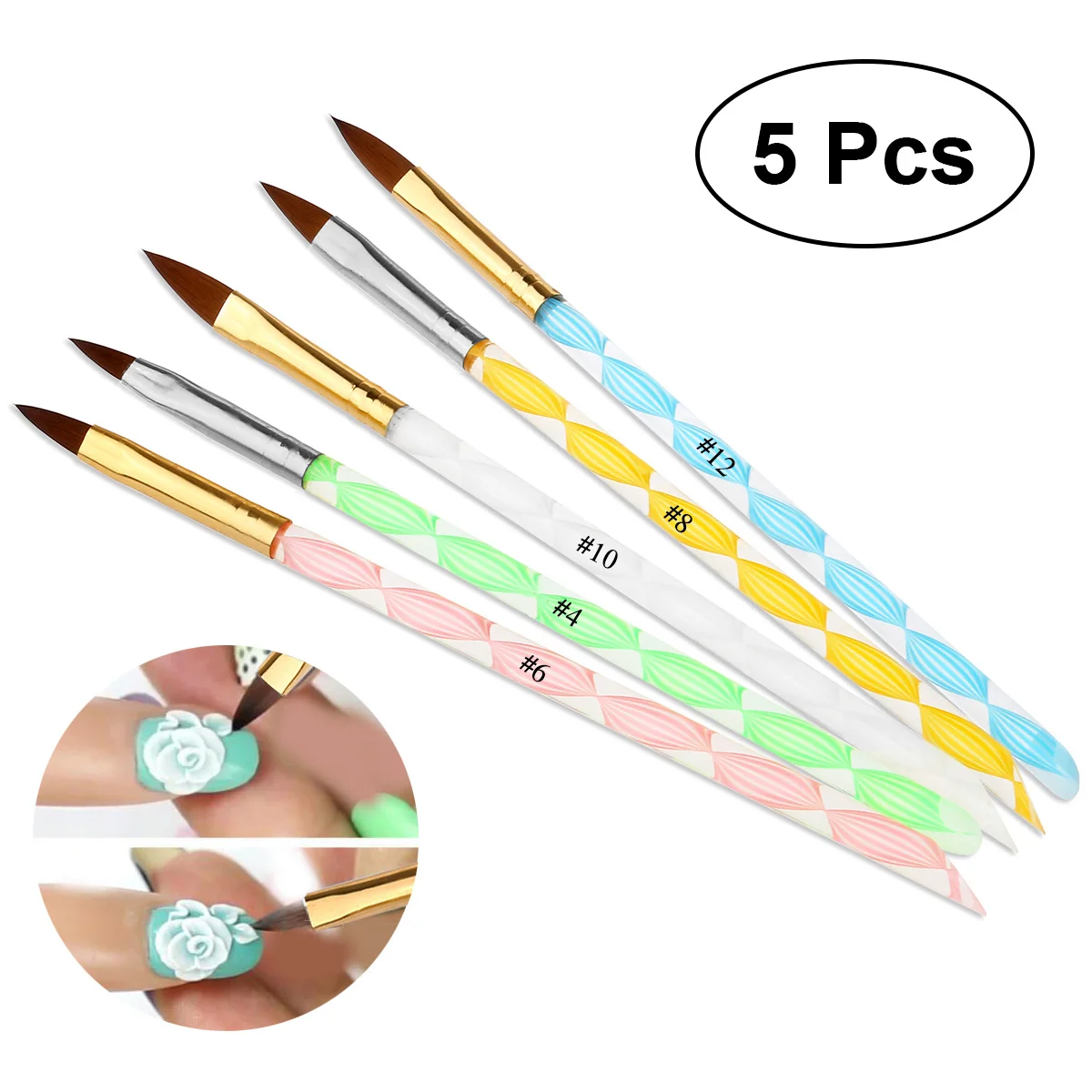 Piece Brush Set Fan Shaped Nail Display Foldable Polish Rack Spiral Sticks for Practice