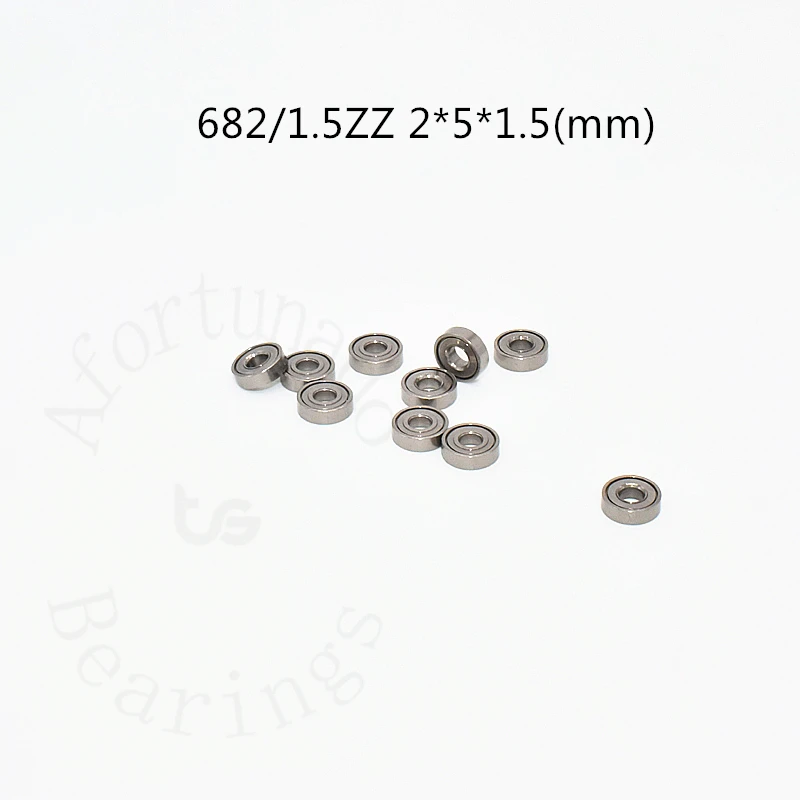 Łożysko 682-1,5ZZ 682zz 10 sztuk 2 * 5 * 1,5 (mm) stal chromowana Metal Uszczelnione Części do urządzeń mechanicznych o dużej prędkości
