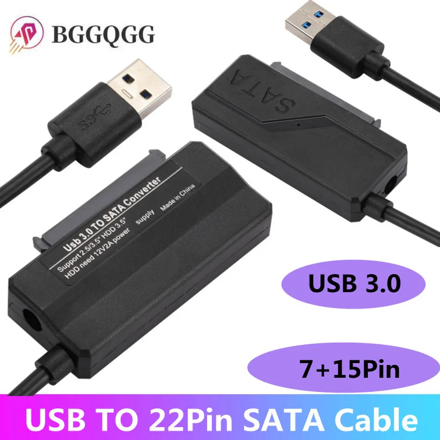 

USB To SATA 3 Cable Sata to USB 3.0 Adapter Cable Support 22Pin 2.5 3.5 inche External HDD SSD Hard Disk Computer Connector