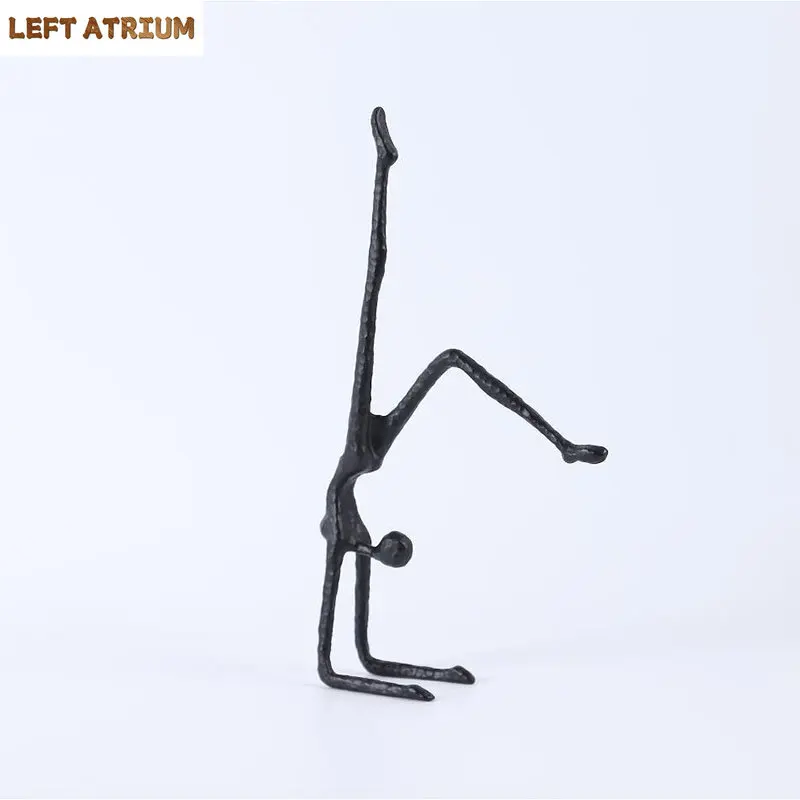 

Inverted Gymnast Character Abstract Crafts Statue Modern Home Decor Yoga Figures Metal Sculpture Desk Decoration Ornaments