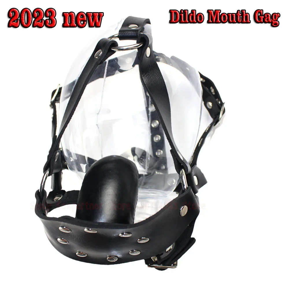 Bondage Dildo Mouth Gag Bdsm Slave Dog Mask Gag Training Gag Bondage Leather Headworn Open Mouth Sex Toys Adult Game For Couple