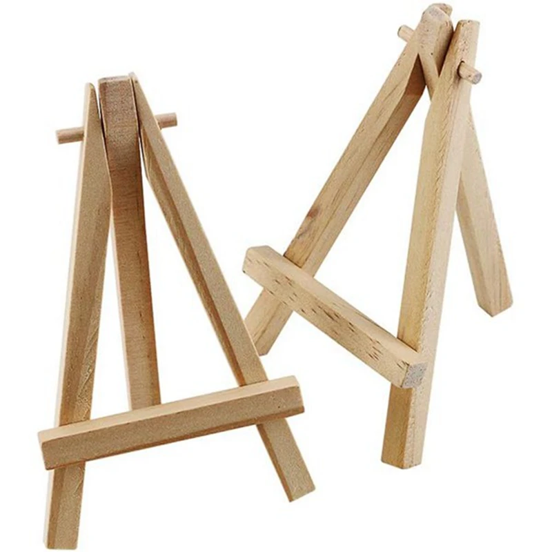 Mini Wood Display Easel, 40Pcs, Perfect for Displaying Small Canvases