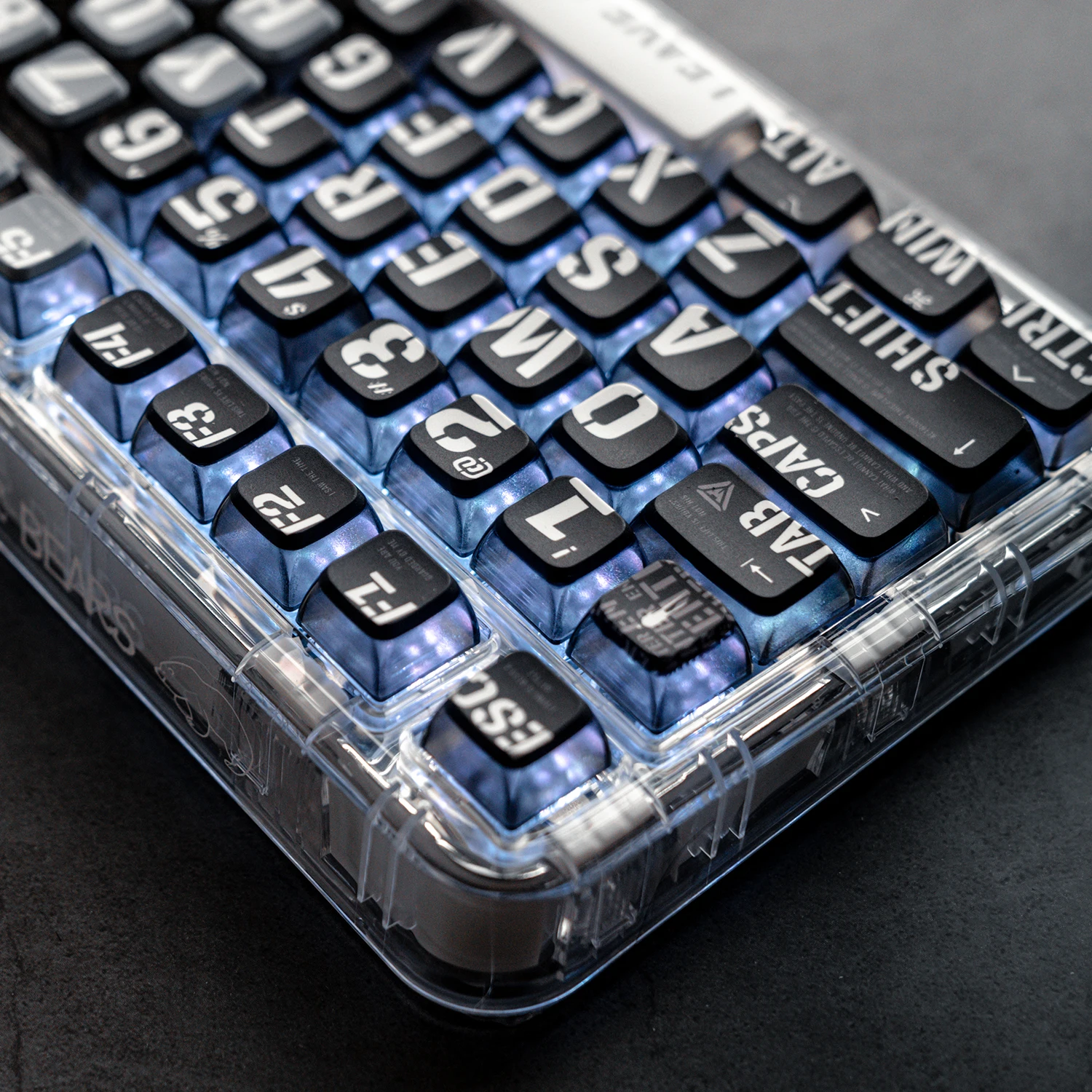 Imagem -03 - Cerberus Keycap Conjunto para Teclado Mecânico Pudim Translúcido Tampão do Teclado Cherry Perfil Gaming Keycap 120key Pbt Personalizado