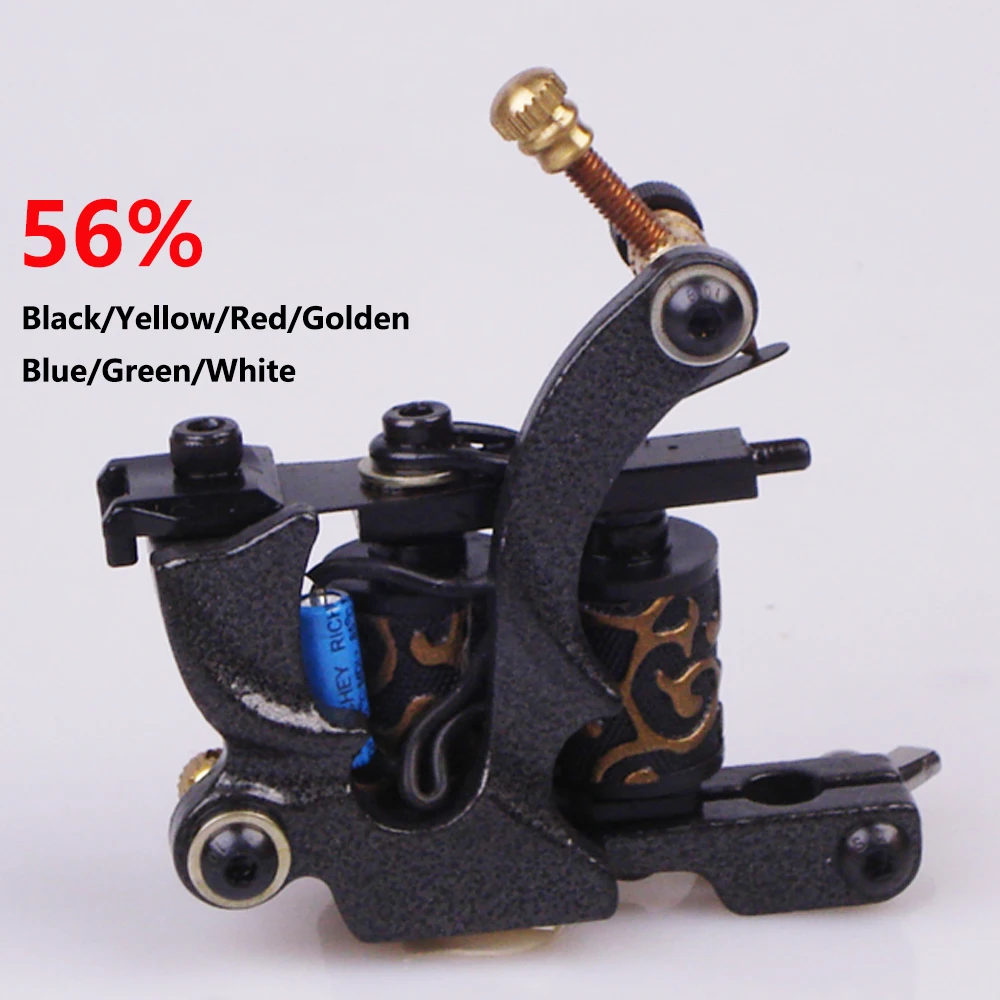 56% 10 envolturas bobina máquina de tatuaje equipo de tatuaje profesional para Shader Body Art 10 bobina de envoltura máquina de tatuaje arte corporal