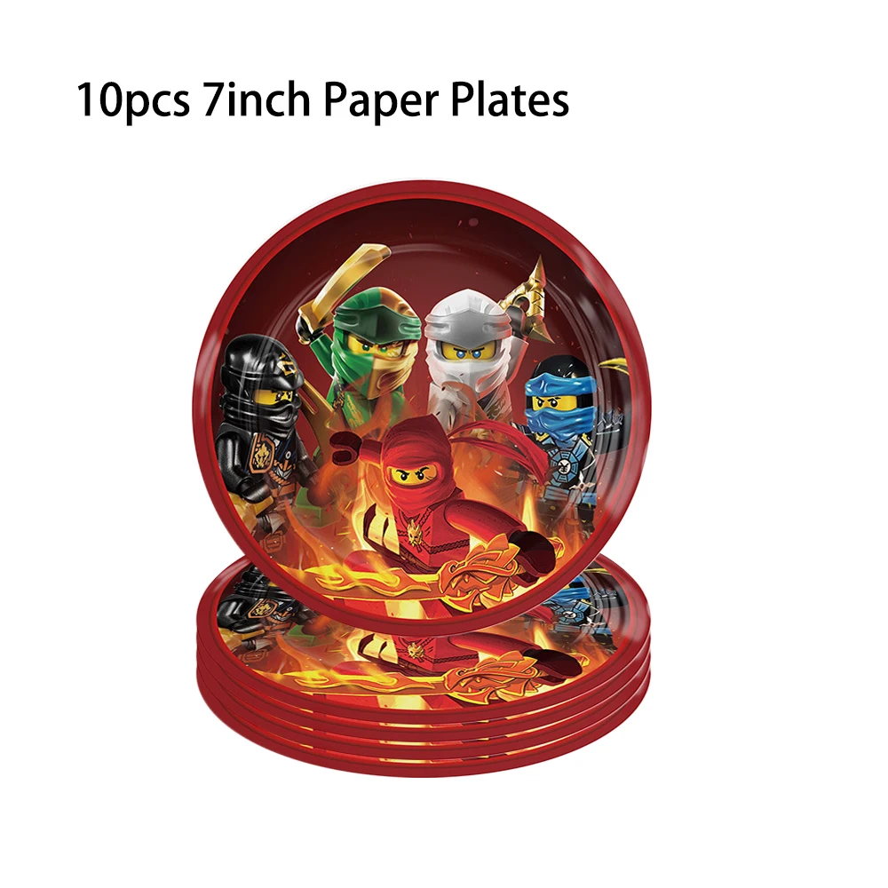 Ninjago Party Dekorationen Teller Becher Geschirr Tortendekoration Servietten Geschenke Geburtstagsparty-Zubehör Hochzeitszubehör Belohnungen Preise – Detail 7