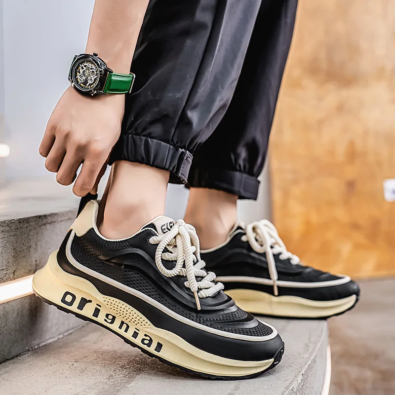

Fashion Avant-Garde Trend Casual Shoes High Street Tide Cool Driving Locomotive Shoes Handsome Trendy Mens Sports Running Shoes